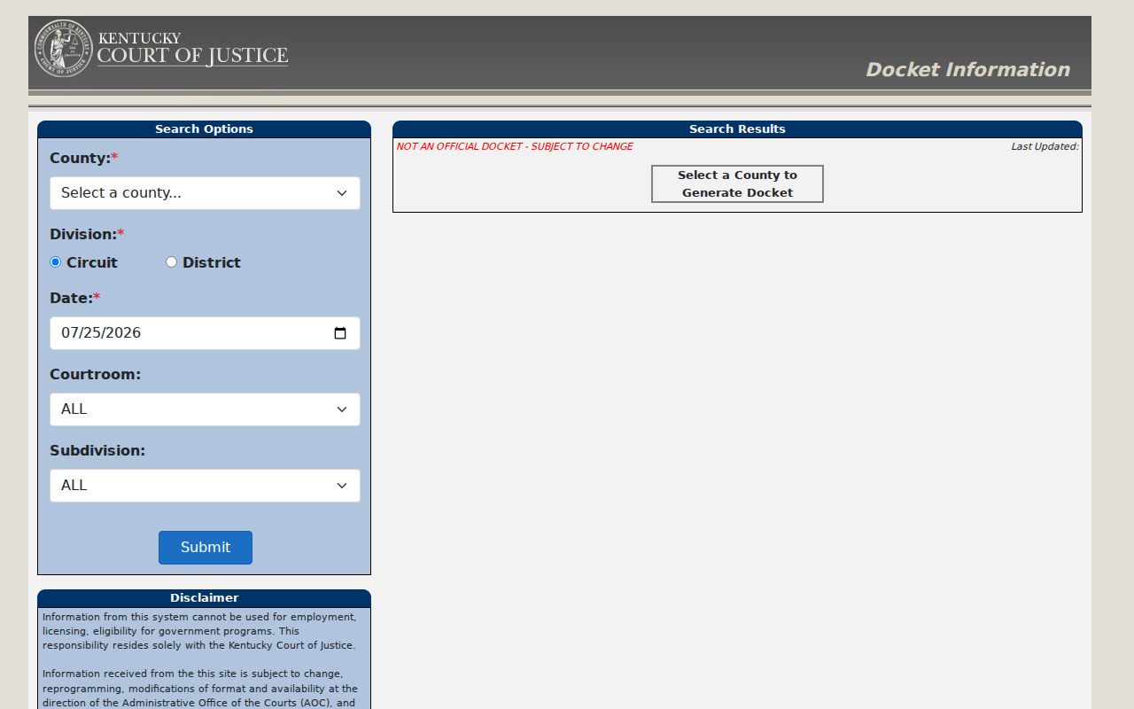 Grayson County criminal court case date search fields